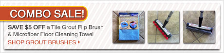 Combo Sale $5 off Tile Grout Flip Brush & Microfiber Floor Cleaning Towel