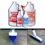 grout cleaning chemicals kit with grout brush