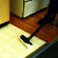 Steam clean linoleum floor