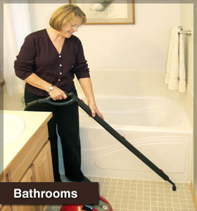 Use the ladybug steam cleaner to steam clean bathroom tile